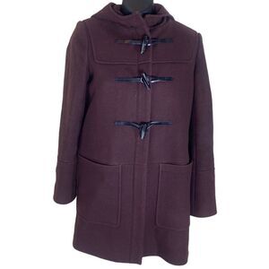 Theory camire honorum duffle coat burgundy wool/cashmere size P